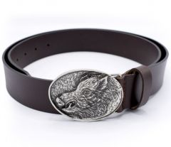 Leather belt Wild Boar