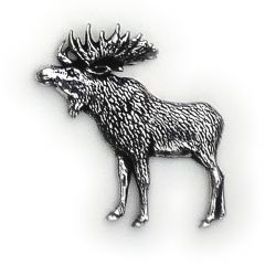 Badge standing moose