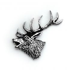 Badge red stag's head