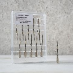 Injection needle, barb