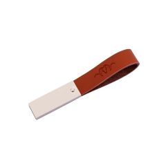 USB stick with brown leather strap