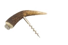 Deer antler corkscrew