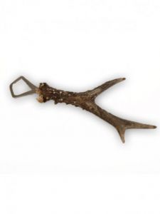 Bottle opener deer antler
