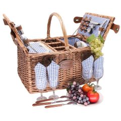 Picnic basket Blue for 4 persons