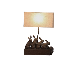 Galda lampa zaķi