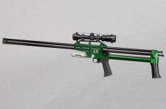 Co2 injection rifle double barrel - 11mm rifled, scope 1,75-4x32