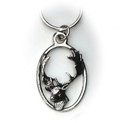 Keyring fallow deer head 