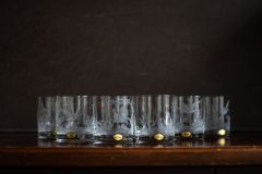 Viskija glāzes ar putniem 6 gab.