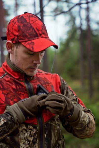Red and black hunting jacket sales